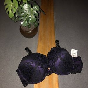 NWT Cato Bra Black/Purple Size 40C